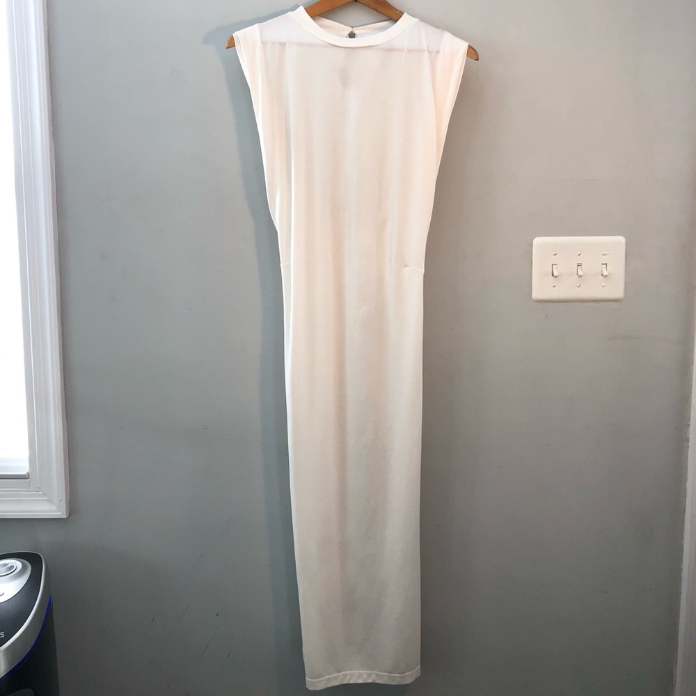 ASOS Cream/White Sleeveless MIDI Dress Sz 10